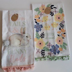 Easter Bunny & Cheepin Tea Towel Set of 2